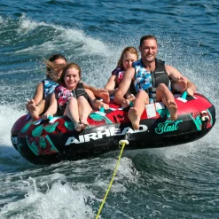 Airhead Blast 4 | 1-4 Rider Towable Tube for Boating