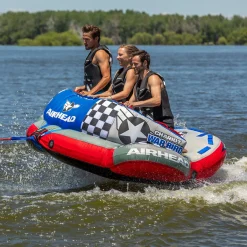 Airhead Chariot Warbird 3 | 1-3 Rider Towable Tube for Boating
