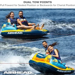 Airhead Club Palm | 1-2 Rider Towable Tube for Boating