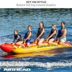 Airhead Jumbo Dog | 1-5 Rider Towable Tube for Boating