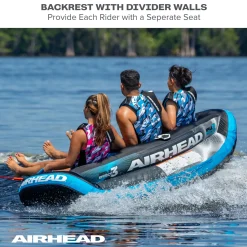Airhead Ripple Effect 3 | 1-3 Rider Towable Tube for Boating