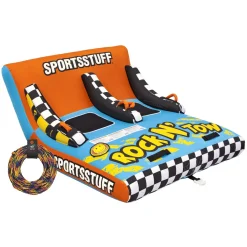 Airhead Rock 'N' Tow 2 | 1-2 Rider Towable Tube for Boating with Rope