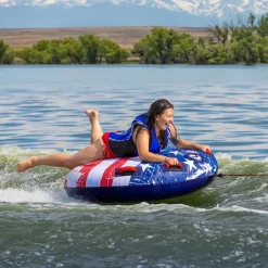 Airhead Stars & Stripes | 1 Rider Towable Tube for Boating