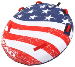 Airhead Stars & Stripes Kit | 1 Rider Towable Tube, Pump, Rope for Boating