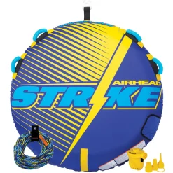 Airhead Strike Kit | 1 Rider Towable Tube, Pump & Rope for Boating