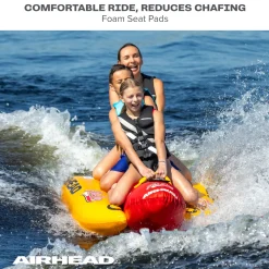 Airhead Triple Dog | 1-3 Rider Towable Tube for Boating