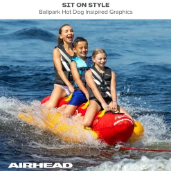 Airhead Triple Dog | 1-3 Rider Towable Tube for Boating